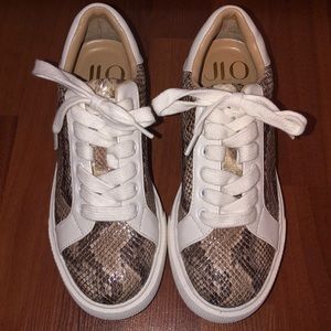 JLo | Snakeskin Leather Tennis Shoes | Size 6.5 | Worn Once
